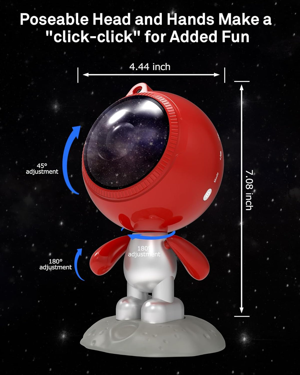 AIRIVO Astronaut Galaxy Projector, Star Projector for Bedroom, Robot Galaxy Projector Night Light for Kids, Bluetooth Speaker Ceiling Projector, Room Decor Gifts for Adults, Teens, Christmas