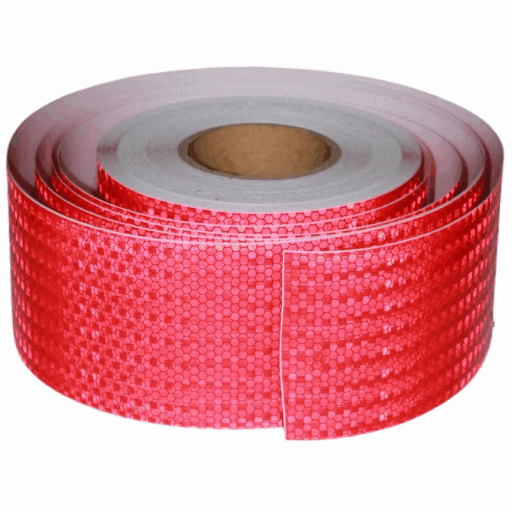 Red Reflective Tape Outdoor Waterproof 4 inch Wide, High Visibility Warning Industrial Marking Tape, Safety Stickers (168 feet)