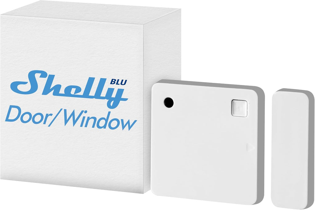 Shelly Blu Door/Window White | Bluetooth Operated Sensor | Home Automation | iOS Android App | Alexa & Google Home Compatibility | Lux and Tilt Angle Measurement | Set Custom Activation Scenes