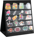 UCEC Foldable Portable Sticker Display Stand-5 Layers Double Sided, Non-Woven Fabric Sticker Holder Display, Pocket Chart for Craft Shows, Vendor Events & Small Business Showcases (17×13in)