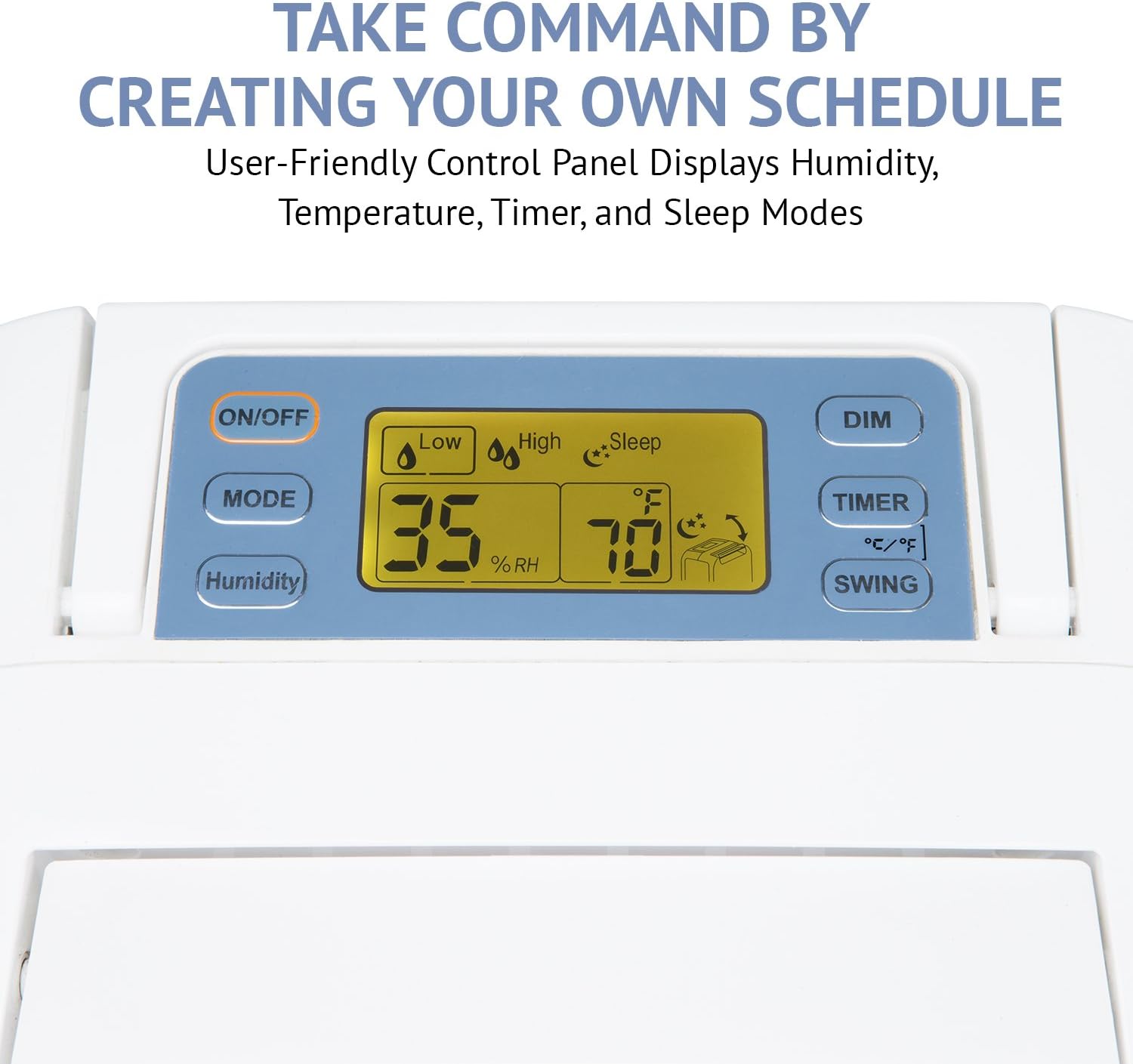 Ivation 13-Pint Small-Area Desiccant Dehumidifier Compact and Quiet - With Continuous Drain Hose for Smaller Spaces, Bathroom, Attic, Crawlspace and Closets - For Spaces Up To 270 Sq Ft, White