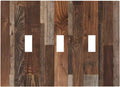 Vintage Brown Wooden Boards Print Wood Grain Decorative Switch Plates 3 Gang Wall Plate Triple Toggle Light Switch Cover Faceplate Electrical Wall Panels for Farmhouse Home Decor