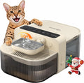 No-Filter Wireless Cat Water Fountain, 3.5L Stainless Steel Pet Fountain for Cats & Dogs – Wastewater Separation, Auto Refill, Ultra-Quiet 3000mAh Battery, Indoor Smart Water Dispenser