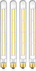 XININSUN T300 Led Bulb, 11.8 Inch Long Tubular Led Light Bulbs, 100Watt Equivalent, 1000lm, Dimmable, Clear Glass, E26 10W T10 LED Edison Tube Lamp Bulb,4 Pack. (10W=100W 3000K)