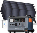 OSCAL 6000W Solar Generator with 4x500W Solar Panel,120V/240V Dual Voltage 3600WH Lifepo4 Battery Promax6000 Portable Power Station with 14 Outlets,2200W 1.96H Fast Charge,for Home Backup.