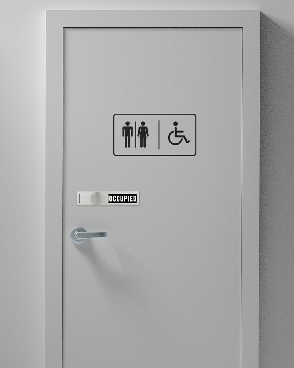 Stainless Steel Vacant/Occupied Privacy Sign for In Out Office Room Use, Vacant and Occupied Bathroom or Business Indicator Signs - Black & White Professional Design