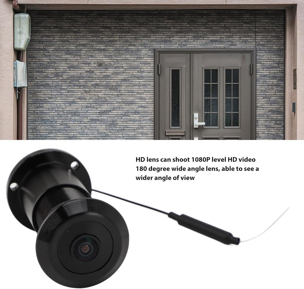 Door Peephole Camera, 1080P Smart Door Eye Hole Camera, 180 Degree Wide View Angle, 2 Way Talk, Doorbell Security Camcorder Peephole Viewer for Home