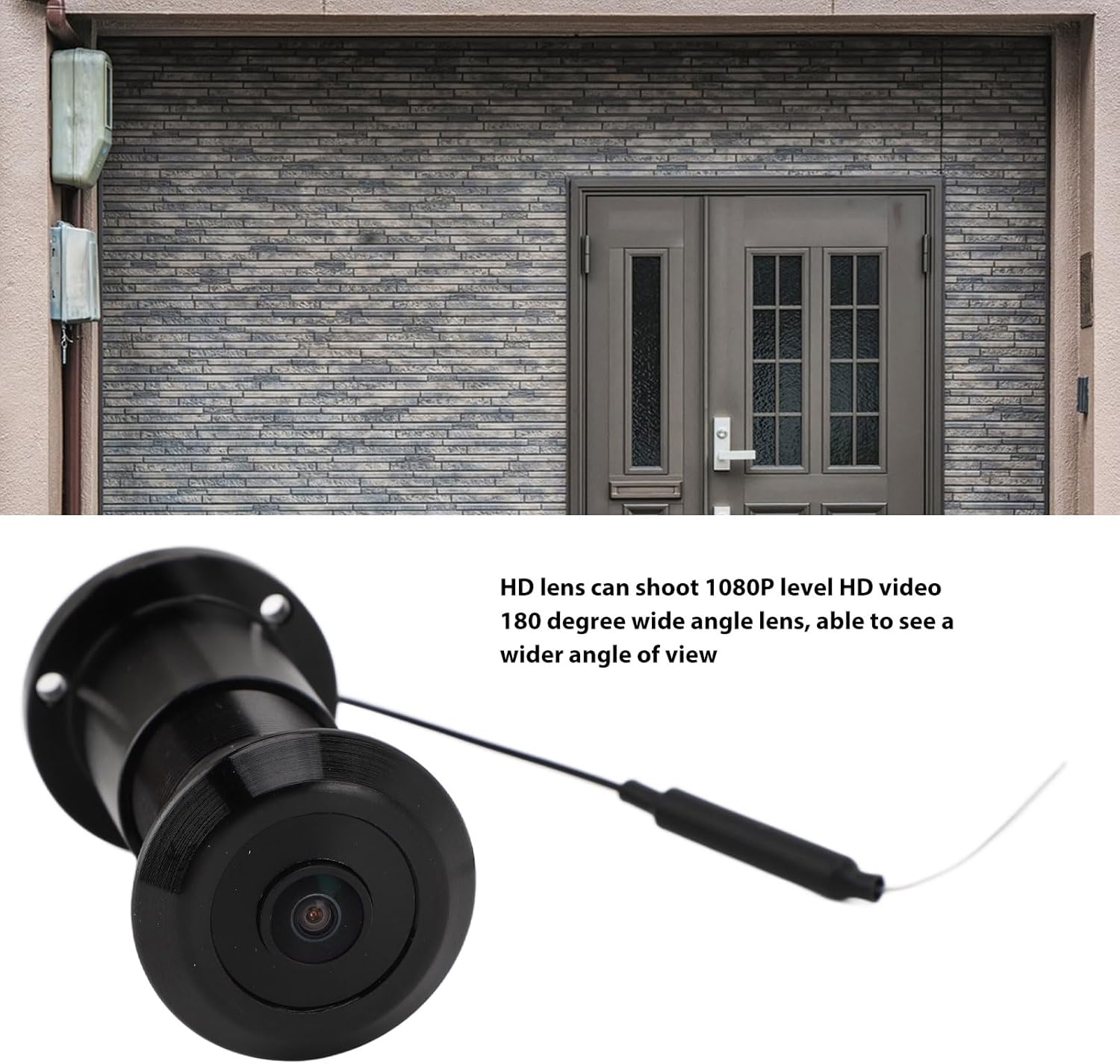 Door Peephole Camera, 1080P Smart Door Eye Hole Camera, 180 Degree Wide View Angle, 2 Way Talk, Doorbell Security Camcorder Peephole Viewer for Home