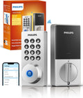 Philips Wi-Fi Door Lock, WiFi Smart Lock Keyless Entry Deadbolt for Front Door, Remote Control, Built-in WiFi, APP Fingerprint Passcode Unlock, Auto Locking