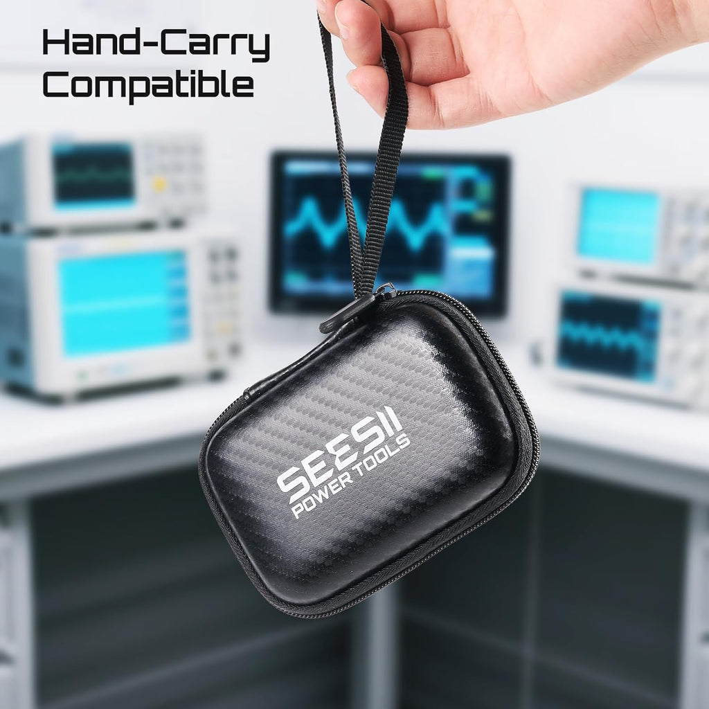 SEESII NanoVNA-H Antenna & Vector Network Analyzer 10KHz-1.5GHz with 2.8" EVA Protective Case, Waterproof & Shockproof, Measures S-Parameters, SWR, Phase, Delay, Smith Chart