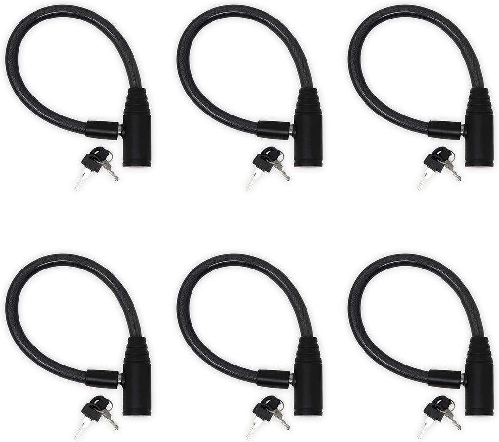 Urban August Child-Proof Refrigerator Lock for Kids & Adults - Lock for French Door Fridge and Cabinet (Small, Black, 6 Pack Keyed Alike)
