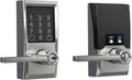 Schlage FE789WBCEN625LAT Encode Century WiFi Latitude Lever Smart Keyless Entry Touchscreen Door Lock, Bright Chrome