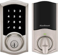 Kwikset HomeConnect 918 Traditional Z-Wave Long Range Enabled Touchscreen Lock Works with Ring Alarm, Samsung SmartThings Hub Required, Sold Seperately in Satin Nickel
