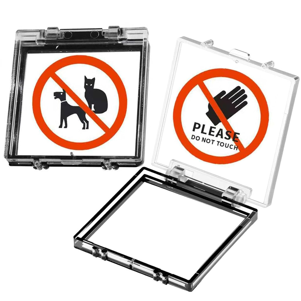 2Pcs Button Switch Cover with Sticker, 55mm Dustproof Button Switch Cover Protector with Double-Sided Tape for PC, Computer, Desktop, Industrial Power Switches & Control Panels Square