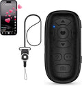TikTok Scrolling Remote Control for iPhone and Android Smartphones, Bluetooth Page Turner for Kindle App, Camera Photo and Video Clicker for iPhone, and Samsung Neck Strap Included.(Black)