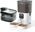 FGID Automatic Cat Feeder and Water Dispenser, Wire or Battery Cat Food Dispenser Timer Pet Feeder Dog Feeders w Camera,Programmable Portion Control, 4 Daily Meals, 10s Voice Recorder
