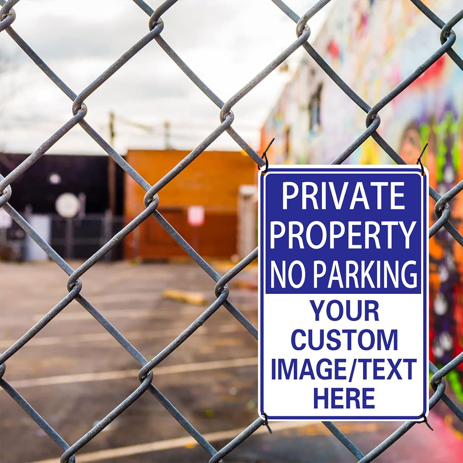 Private Property Sign No Parking Signs Custom Signs for Parking Lots Business and Schools Outdoor Use Aluminum Metal Decor 12x8 Inches