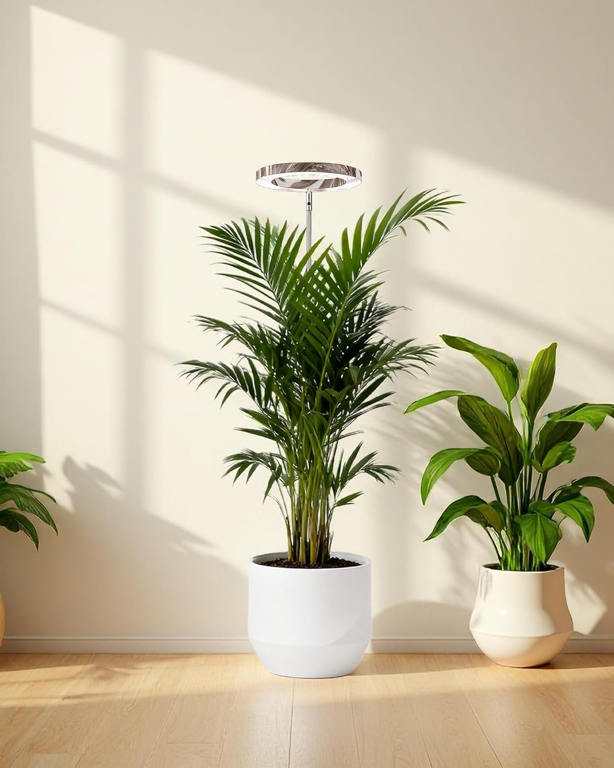 yadoker Plant Grow Light,LED Growing Light Full Spectrum for Indoor Plants,Aluminum Marble Grain Plant Lights,Height Adjustable, Automatic Timer, 5V Low Safe Voltage