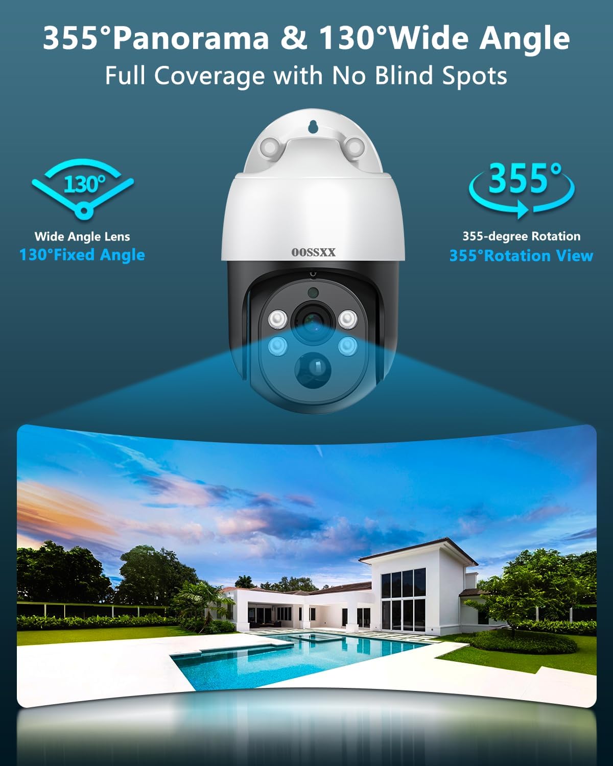 All-in-One 4K PT PoE Outdoor Wired Security Camera System Home Wired Cameras Video Surveillance