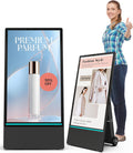 HARZHI 43 Inch Outdoor Digital Signage Display, Portable Powered High Brightness Screen Advertising Display Kiosk, Movable Waterproof Standing Poster, Business Helper, Android OS MWE