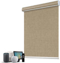 SmartWings Motorized Blinds Dual-Sided Cordless Smart Blackout Shades, Custom Size, Rechargeable Battery, Work with Matter/Apple HomeKit, Alexa, Thread/Zigbee, Remote Optional, Bouvardia Light Brown