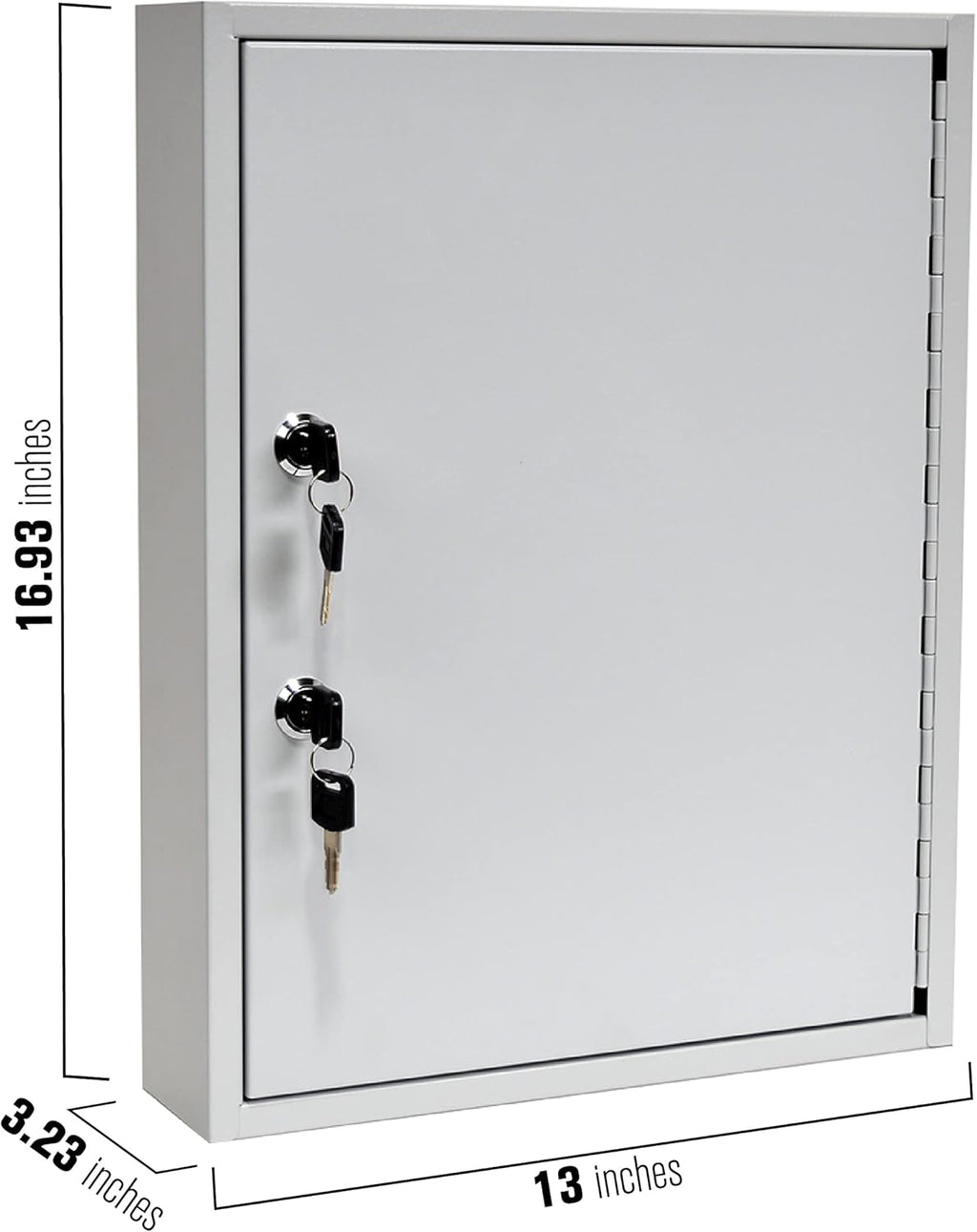 STEELMASTER by BankSupplies 60 Key Cabinet | Dual Lock Control Key Box | Welded 22 Gauge Steel Construction | Scratch Resistant | Write-On Key Tags for Easy Identification