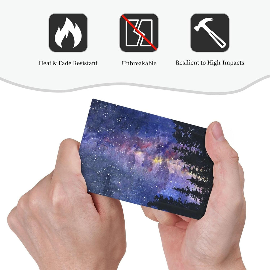 Light Switch Cover Plate Dream Milky Way Starry Forest Pine Watercolor Painting 1 Gang No Device Blank Electrical Wall Plates Faceplate Decorative Switch Plate for Bedroom Home Decor