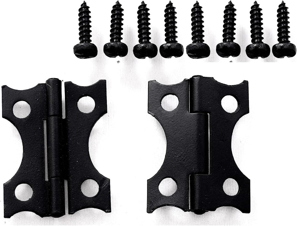The Rustic Express Speak - Easy Gate Hasp Latch and Decorative Gate Hinges Kit with Screws for Door Hardware