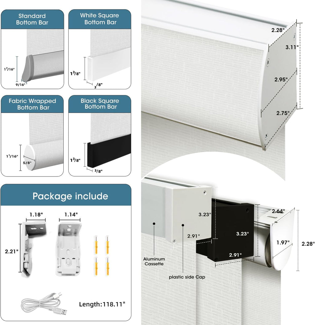 SmartWings Motorized Light Filtering Shades, 70% Blackout, Custom Size, Rechargeable Battery, Works with Matter/Apple HomeKit, Alexa, Thread/Zigbee, Remote Optional, 70% Safari Ivory