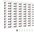 60 Slots Clear Acrylic Cell Phone Locker Box Wall-Mounted with Keys, Lockable Secure Storage Cabinet for Classroom Office Gym, Multi-Use Phone Lock Organizer for Employees Students (Small)