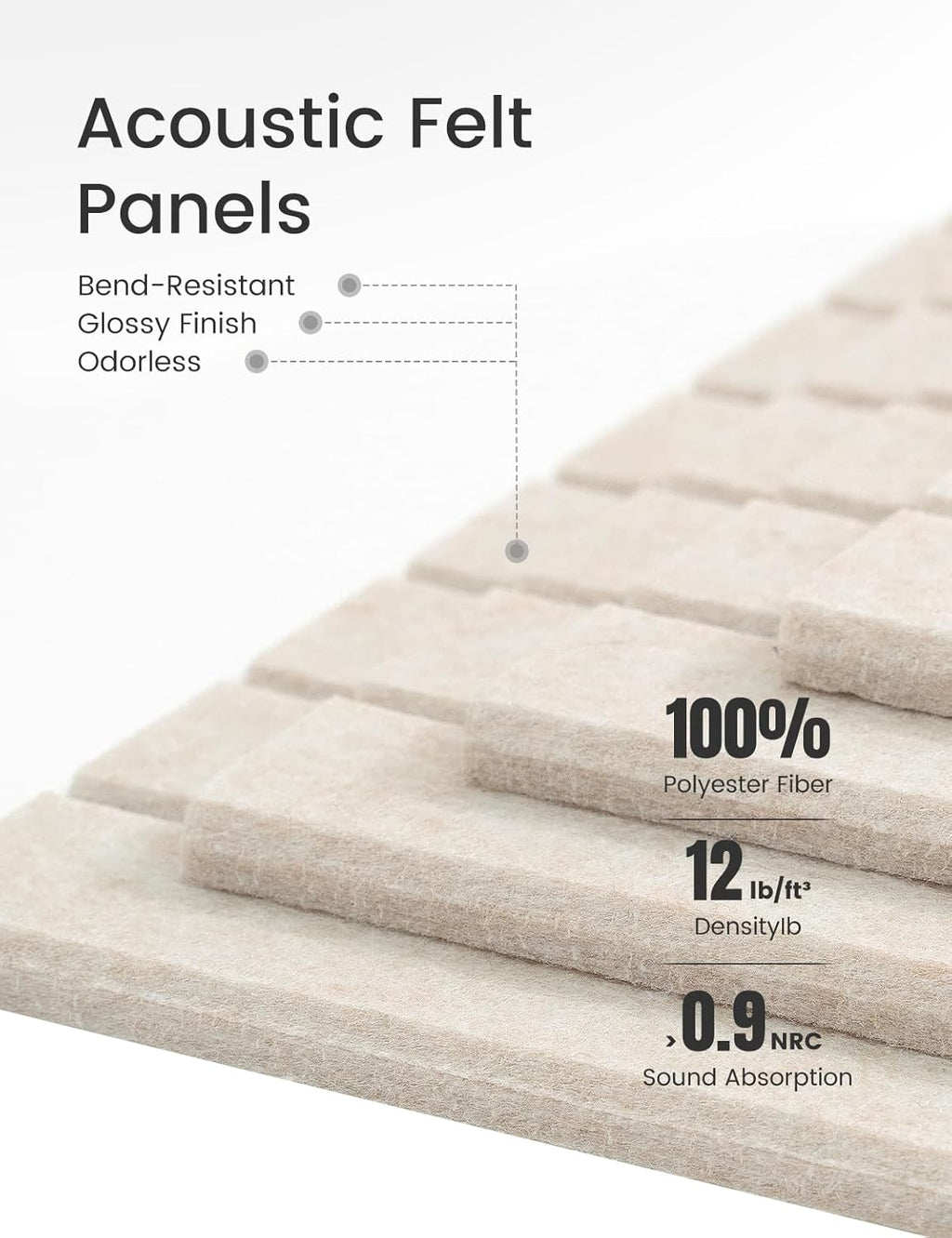 Large Felt Bulletin Board 36" x 24" Cork Board Alternative-6 Pack with 40 Safe Removable Adhesive Tabs, Cork Boards for Walls Cork Board for Home Office Classroom Pin Board (Oatmeal)