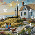 10 in Beach Path -266 Wood Wall Clock – Digital Time Display, Smart Home Compatible for Bedside or Workspace