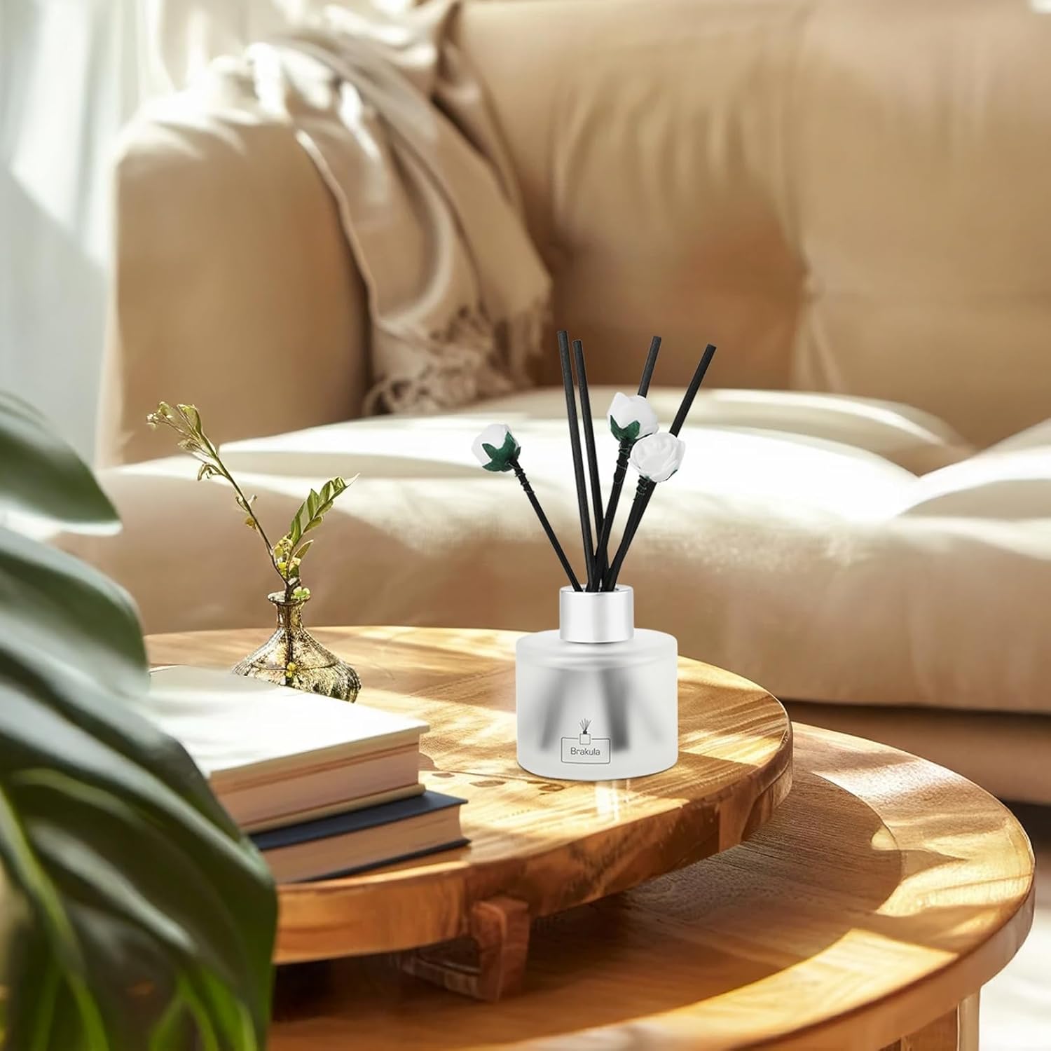 Brakula 2 Pack Reed Diffuser Set, Lavender Eucalyptus Scented, Home Fragrance with 14 Sticks Bathroom Decor, Reed diffusers for Home 6.76 fl oz (Lavender Eucalyptus)
