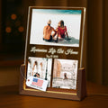 LOUISMIAA Customized Picture Frames with Night Light,Decorative Plaque Anniversary Birthday Mother’s Day Father’s Day Valentine’s Personalized Gifts for Boyfriend Girlfriend Couple Same Day Shipping