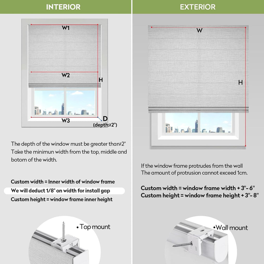 ZSTARR Smart Roman Shades Rechargeable Motorized Blinds with Remote Light Filtering Roman Window Shades Plain Fold Soft for Doors Bedroom, Custom Size (Light Gray)