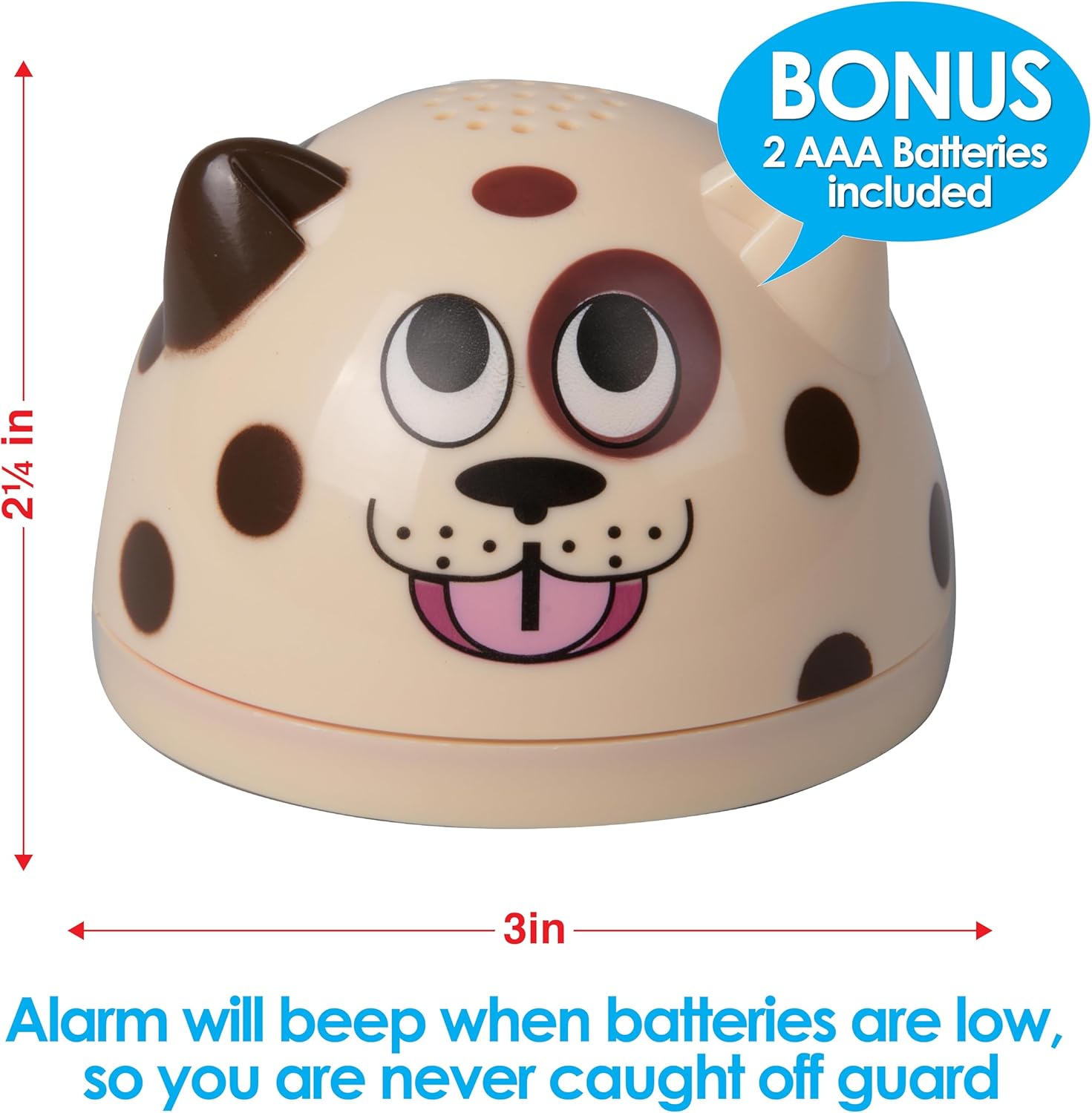 Water Leak Detector and Alarm-The Original LeakPuppy 3PK- Electronic Flood Detector for Kitchen & Basement-1/32 Liquid Sensor-Beeps Loudly on Overflows Plus Low Battery-Xmas Gift for New Homeowners