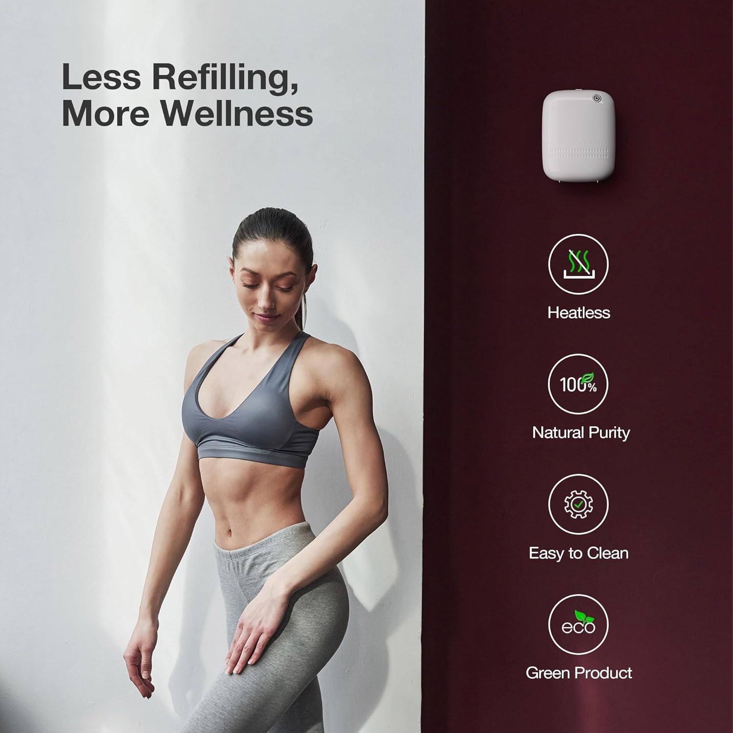 Airversa Waterless Essential Oil Diffuser for Home and Commercial Use, Up to 2000 sq ft 400 mL Capacity, Aromatherapy Scent Diffuser for Large Rooms, Smart Scent Air Machine, ANW-White