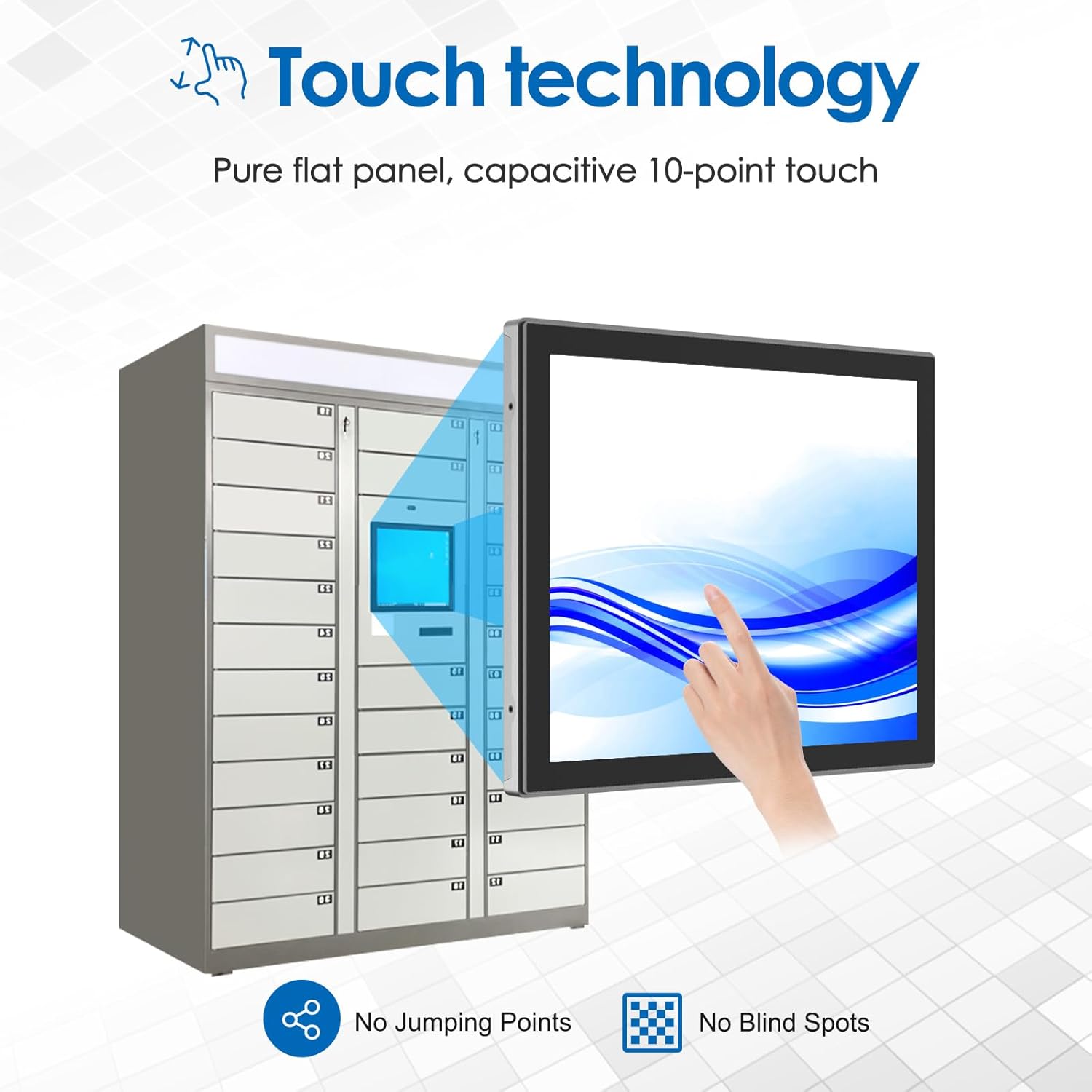 GreenTouch 15 Inch Industrial Open-Frame Touchscreen LCD Monitor - Capacitive PCAP -1024x768-5:4-Black-1000 Nits High Brightness