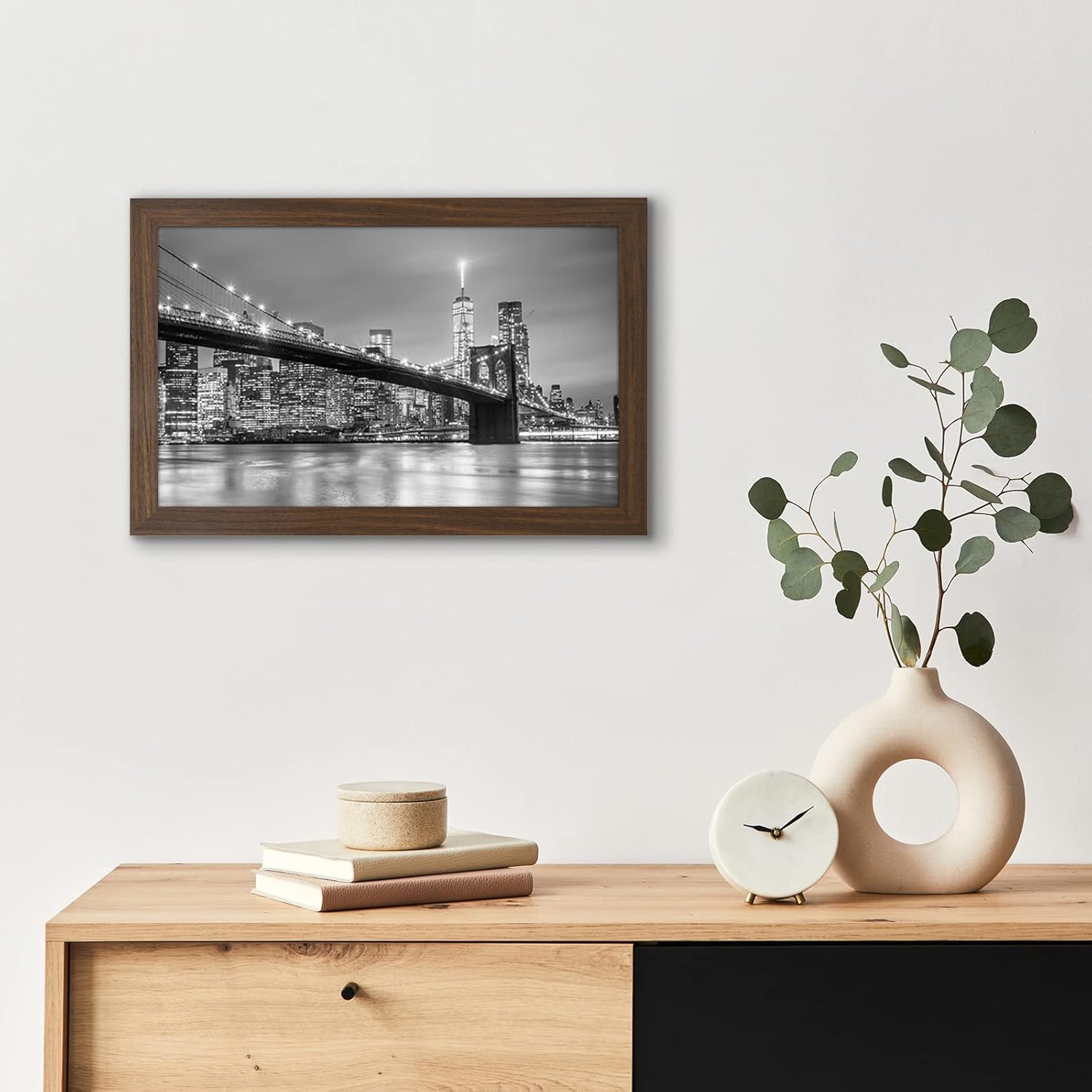 Americanflat 8.5x14 Picture Frame with Shatter-Resistant Glass - Signature Collection - Gallery-Style Frames Made of Engineered Wood - Photo Frame for Wall Display - Walnut