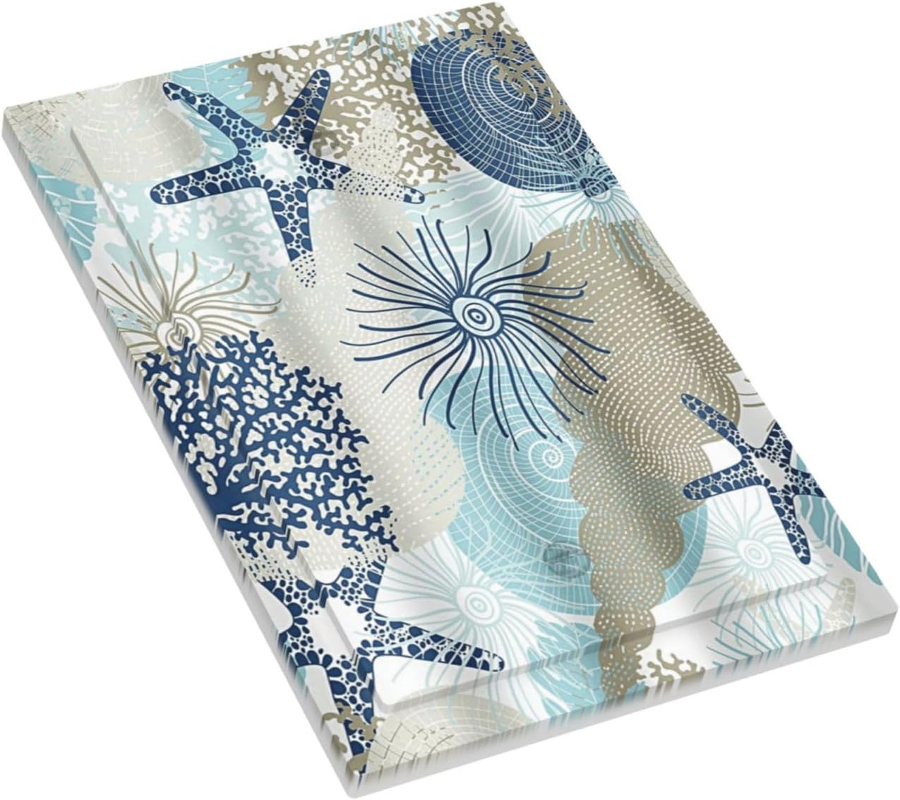 Decorative Light Switch Cover Plate Blue Starfish Brown Coral Ocean 1 Gang No Device Single Blank Outlet Covers Wall Plates for Electrical Outlets Faceplate for Girlroom Home Decor