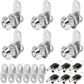 Cam Lock RV Storage Lock Keyed Alike, 5/8" Fits on 3/8" Max Door Thickness, RV Compartment Locks for Camper Trailer (5/8Inch 6Pack)