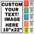 Custom Aluminum Signs – Personalized Weatherproof Metal Signs for Indoor & Outdoor Use – Multiple Sizes – Add Text/Logo – Optional Reflective & Double-Sided Printing – for Home, Business, Hazard, Garden, Door & Commercial Use (vertical 2, 22x16inch)
