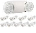 SPECTSUN 10 Pack LED Emergency EXIT Sign Lighting Combo- 120-277V Emergency Exit Lights for Home Power Failure-UL 924 Certified Commercial Emergency Light Fixtures,Ebulb Led Light Bulb