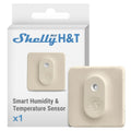 Shelly Bluetooth Smart Temperature & Humidity Sensor with Remote App Control & Monitoring, Home Assistant, Alexa, Google Home, Smart Scenes, IP54, Notification Alerts, Blu H&T Ivory