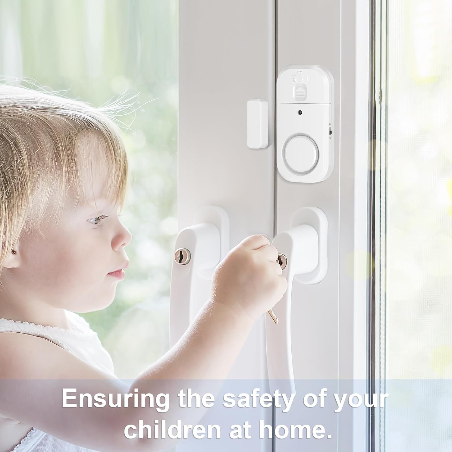 Door Window Alarm Sensors - Door Alarms for Kids Safety, Door Alarms for Home Security, for Home, Office, Store, Garage, Dorm Room, Apartment, RV, White, 6 Pack