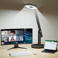 Honeywell Desk Lamp for Home Office, H6 Sunturalux™ Eye-Caring Led Desk Light, 800LM Dimmable Desk Lamp with Timer, Touch Control Tall Desk Reading Light, Table Lamp for Circle Webcam, Study, Bedroom
