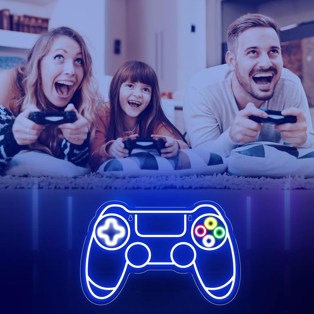 Gamer Neon Sign, Gamepad Shaped LED Neon Sign for Gamer Room Decor, Gaming Neon Sign for Boys Room Decor, Neon Gaming Sign for Gaming Wall Decor, USB Powered Gamer Gifts for Teens, Boys, Kids