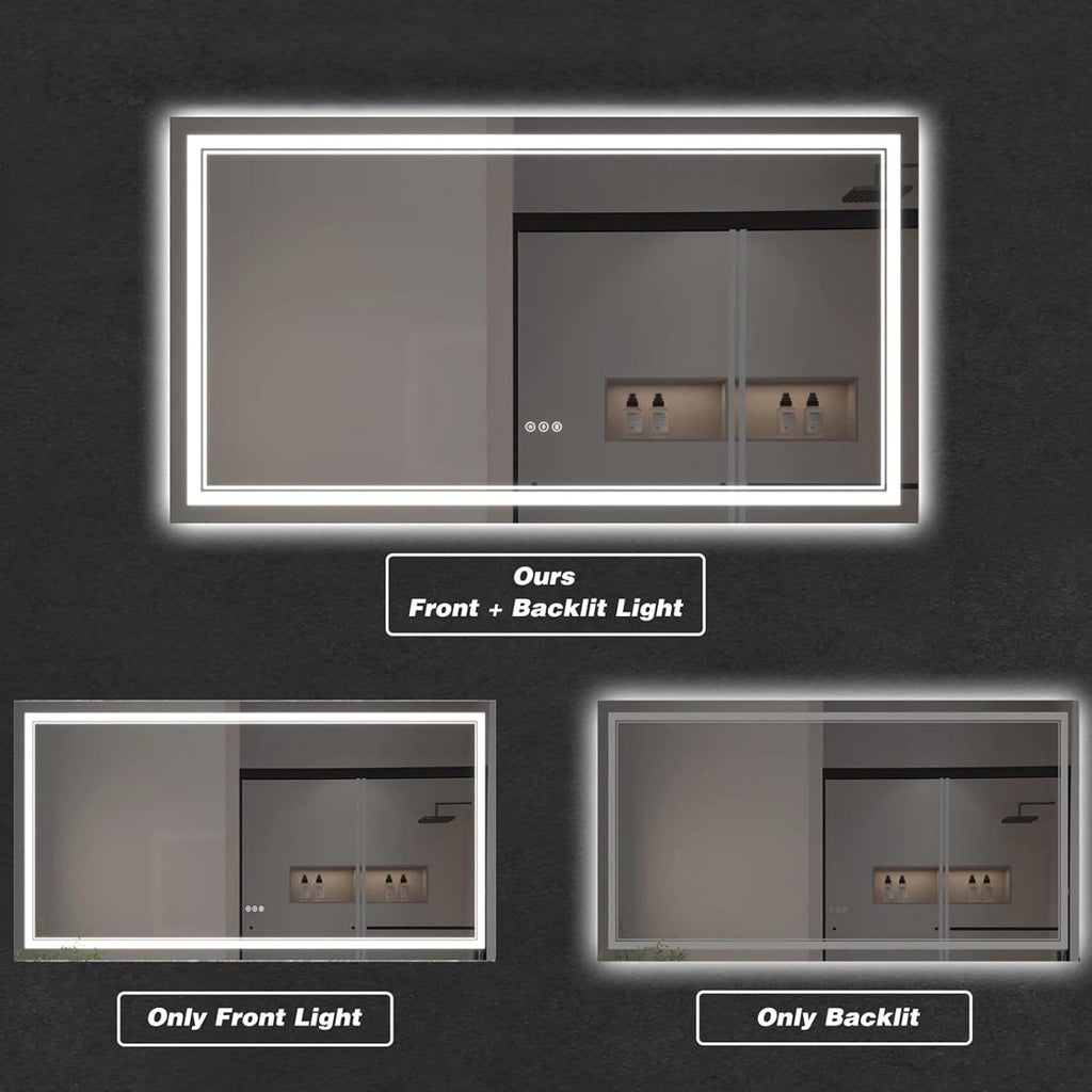 LED Bathroom Mirror with Lights, Wall Mirrors