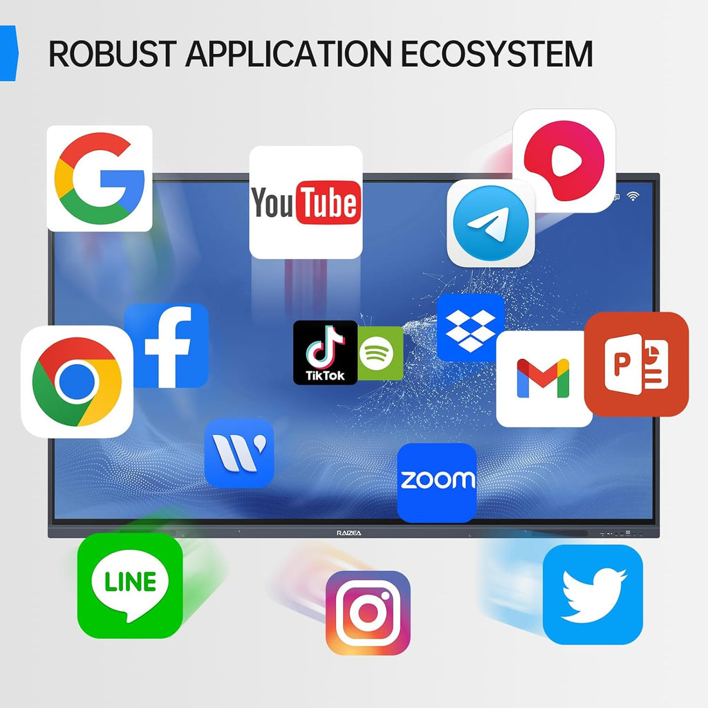 Smart Board 55 inch Interactive Whiteboard Display 4K UHD Touchscreen Digital Electronic Whiteboard for Home Office Classroom Presentation, Writing, Coaching(Board & Wall Mount Included)