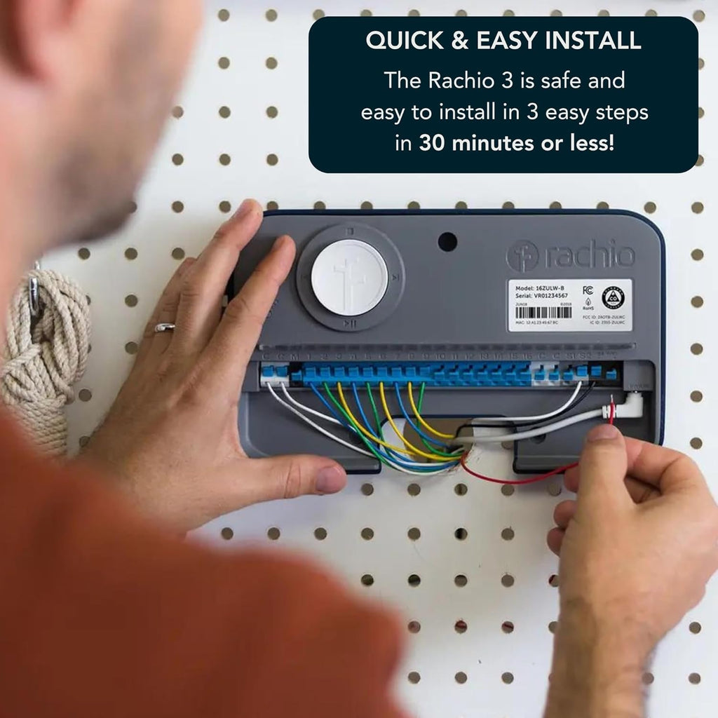 Rachio 3 Smart Bundle: Includes Rachio 3rd Generation-16 Zone Smart Sprinkler Controller (Alexa Compatible w/ Hyperlocal Weather Intelligence Plus & Rain Skip) & Rachio Weatherproof Outdoor Enclosure